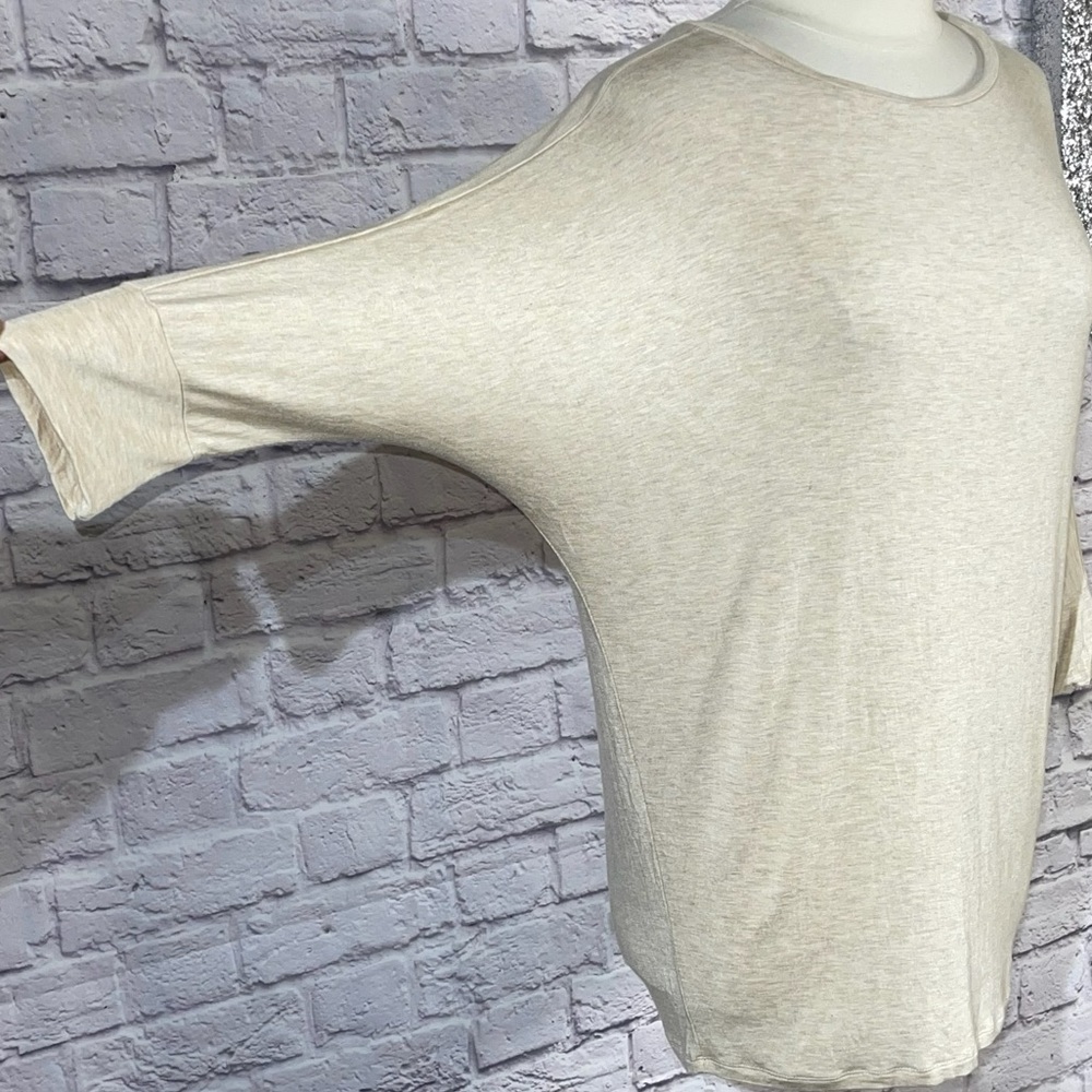 Cupio Oatmeal Cream Oversized Dolman Tunic Top Soft Stretchy Size M - Picture 5 of 7